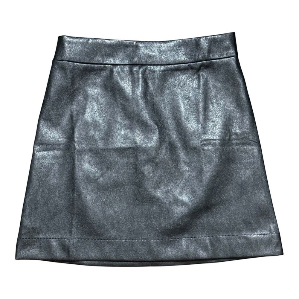 J.Crew Factory Women's Faux Leather A-Line Mini Skirt Size 4